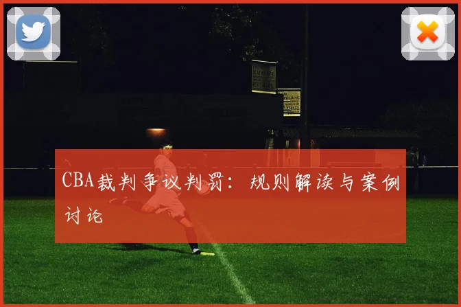 CBA裁判争议判罚：规则解读与案例讨论